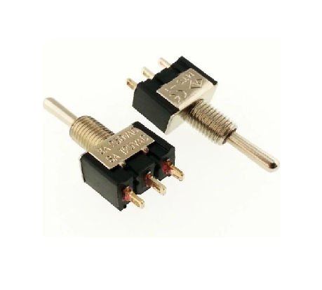 Toggle Switch ON-OFF 3 Pin MTS-1 Yaylı Siyah Mini