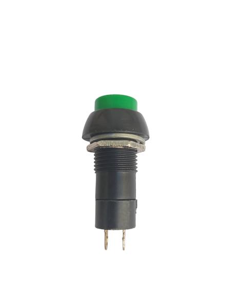 12 mm Push Buton  Normali Açık (NO)  Yaylı  Yeşil